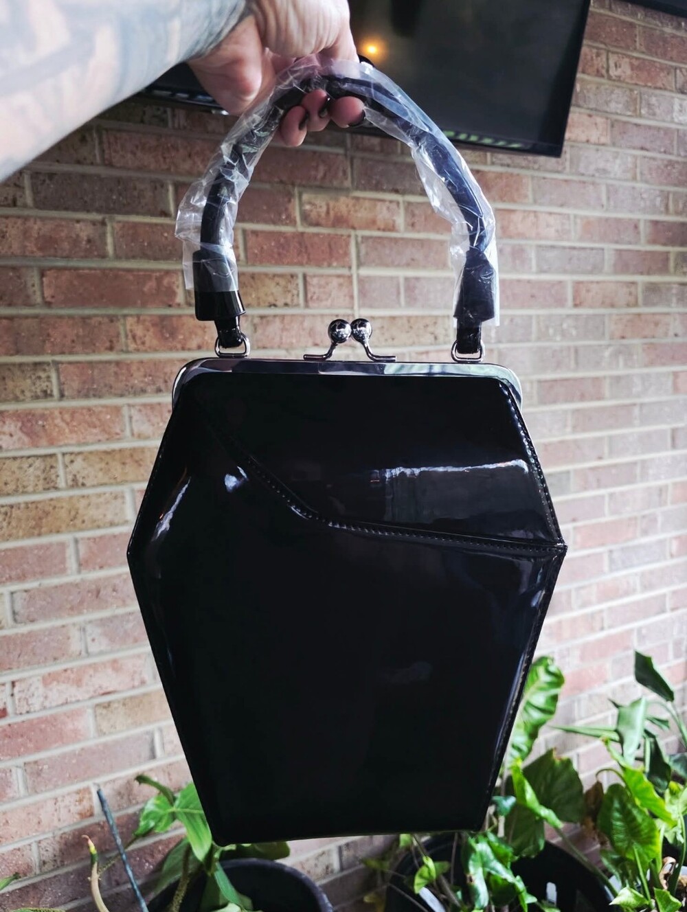Coffin Purse Leopard Goth Vintage Retro Inspired